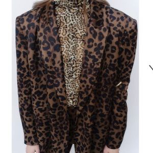 Zara cheetah blazer